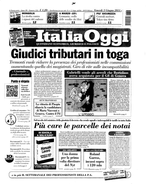 Italia oggi : quotidiano di economia finanza e politica